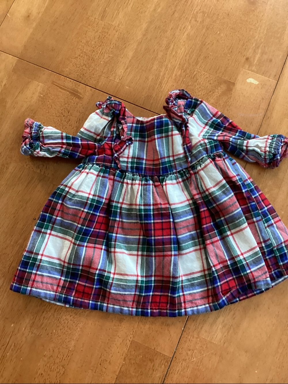 Baby Gap Tartan Plaid Christmas Dress - Long Sleeve 0-3 M